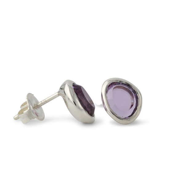 Silberohrstecker mit Amethyst | fine sparkle