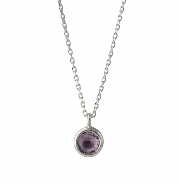 Silberanhänger mit Amethyst | Fine flat